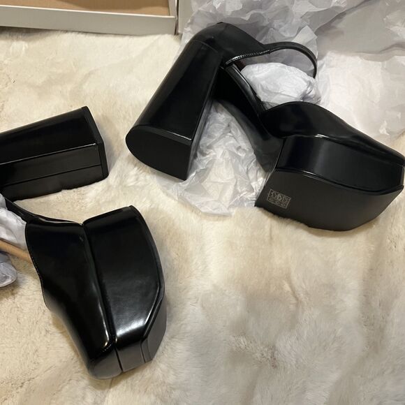 Charles & Keith Mary Janes Platform Heels Ballet Blk 9 NEW ♥️ Worn by Celeb! - Picture 13 of 16